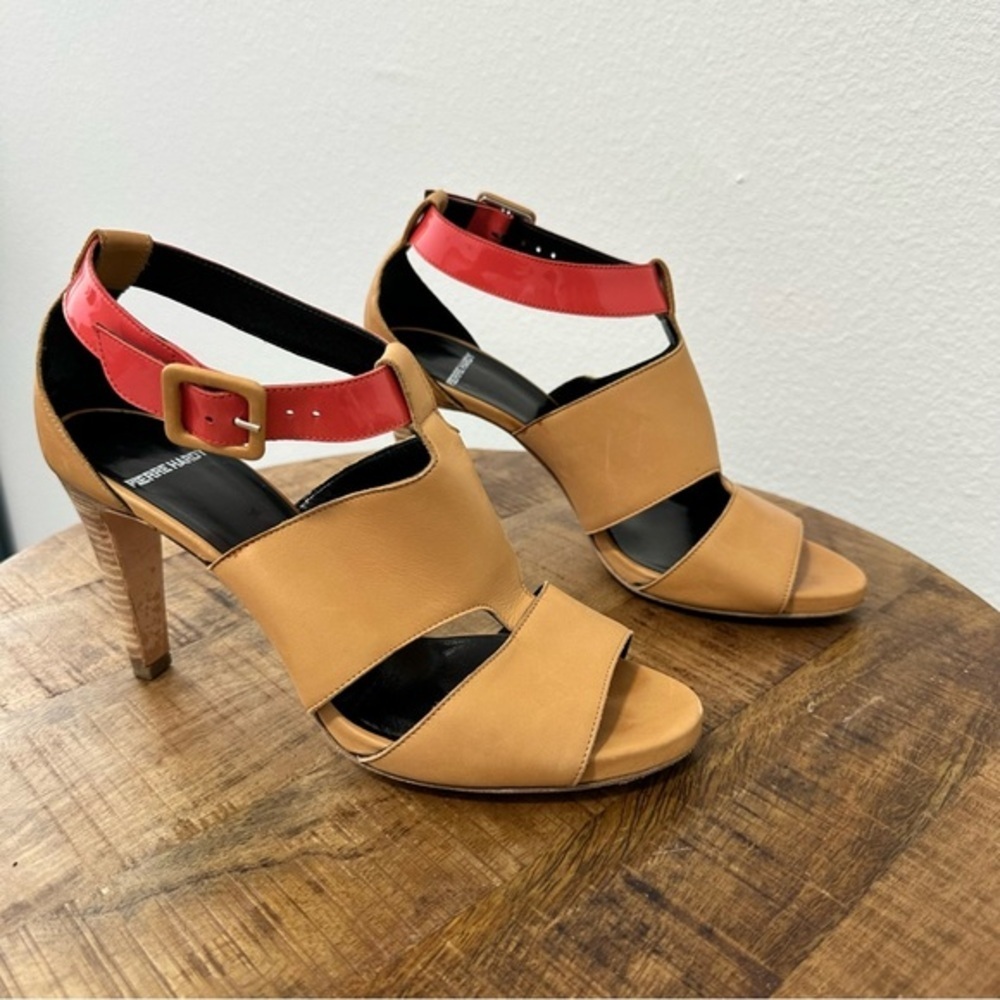 Pierre Hardy Brown and Pink Leather Heels Made in Italy Size 38